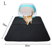 Pet litter box mat