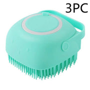 Silicone Dog & Cat Bath Massage Gloves Brush