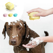 Silicone Dog & Cat Bath Massage Gloves Brush