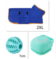 Silicone Dog & Cat Bath Massage Gloves Brush
