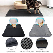 Pet litter box mat